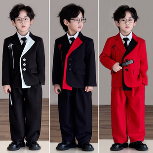 儿童西装套装2025秋冬男童周岁生日花童礼服英伦风舞台钢琴演出服