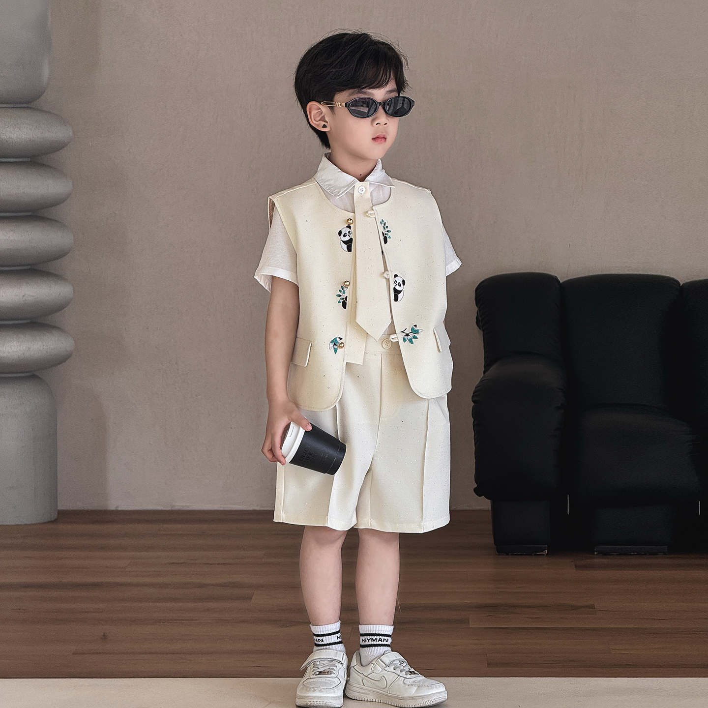 男童礼服2026夏装新款国风小西服套装儿童新中式主持人花童演出服