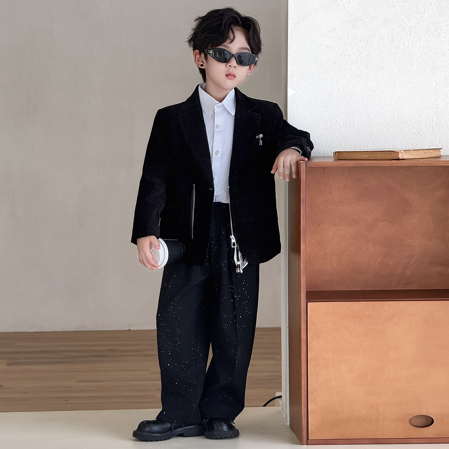 男童西装外套秋装帅气套装