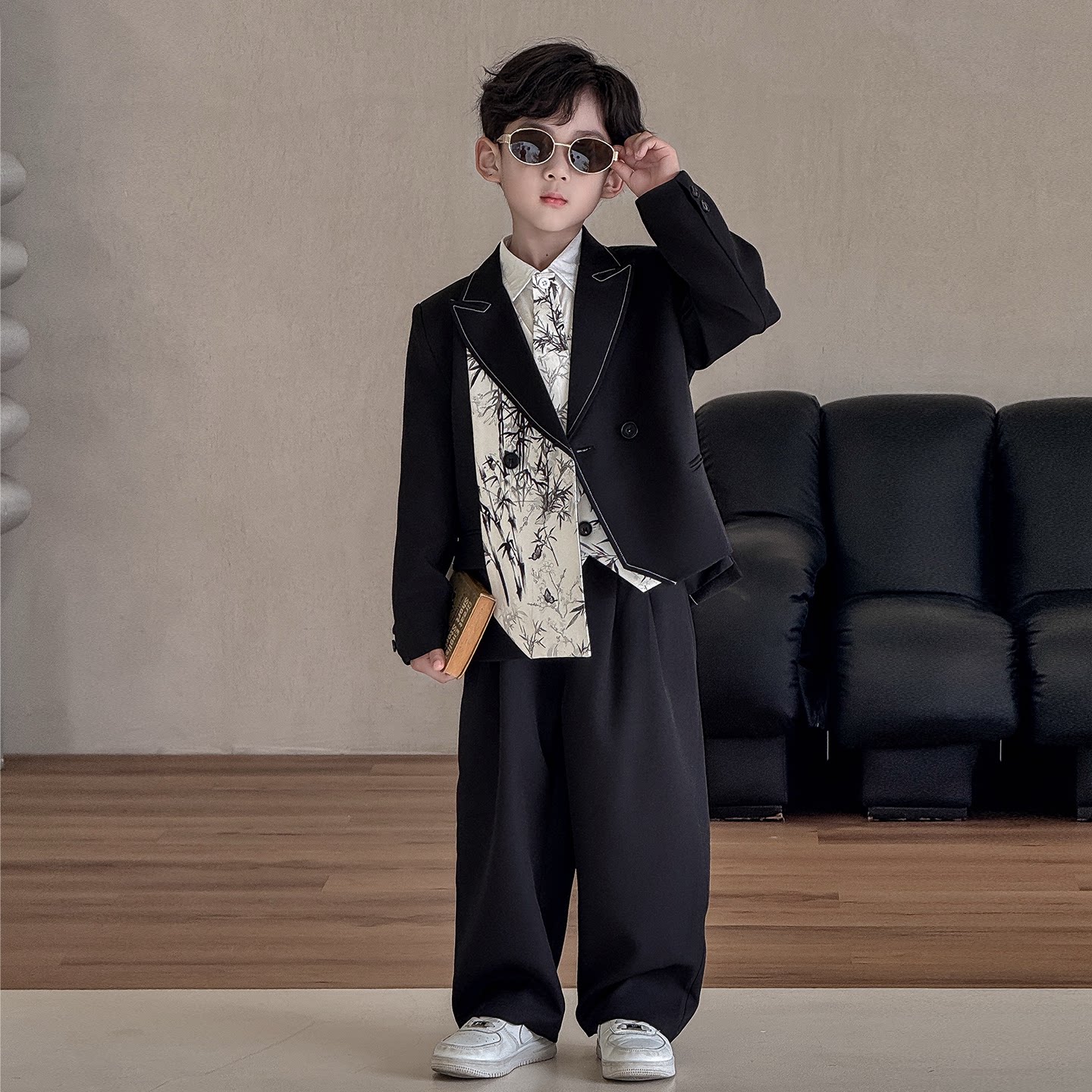 男童礼服2026春季新款国风小西服套装儿童新中式主持西服花童演出