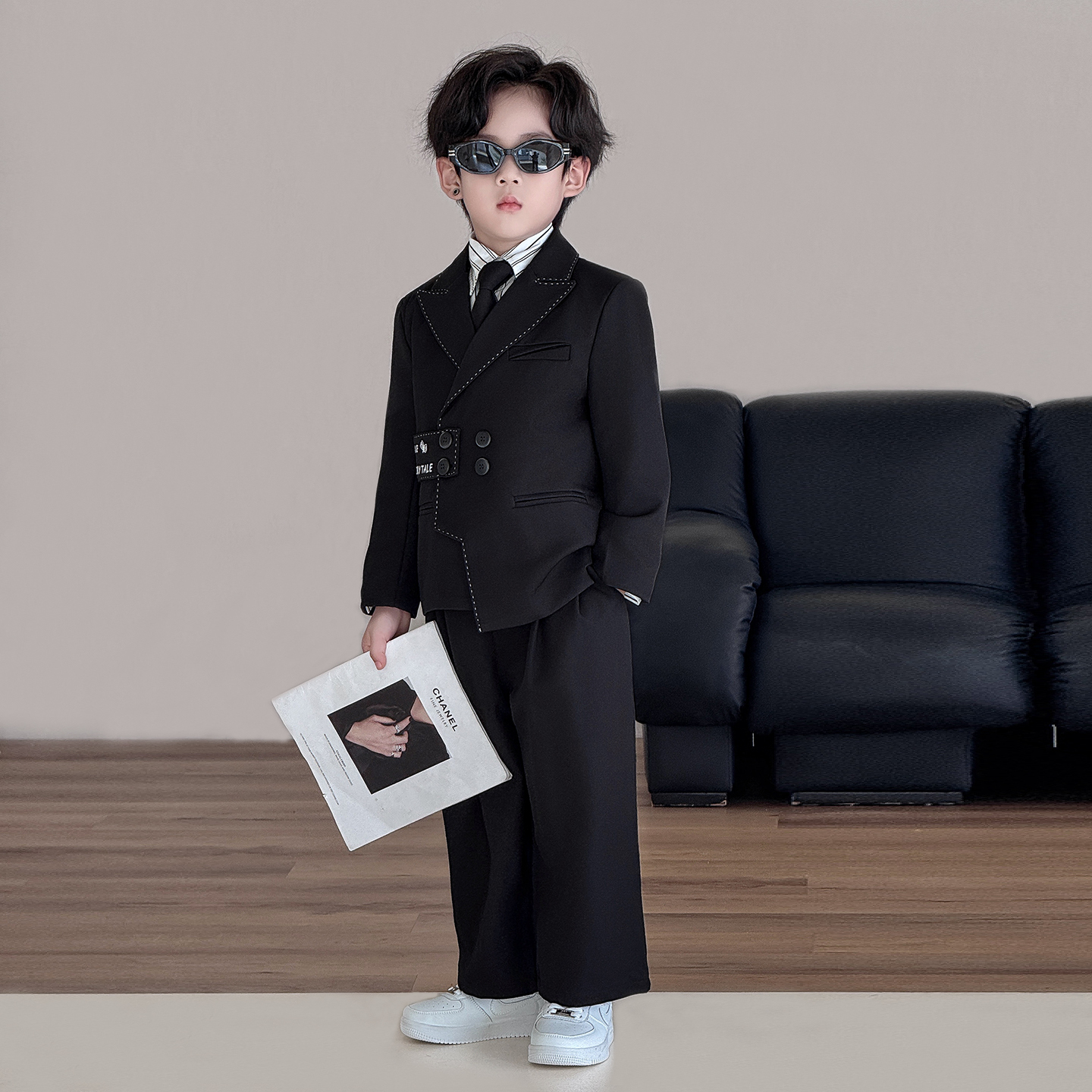 男童春秋新款英伦风西装套装