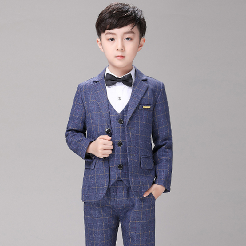 男童花童礼服套装2025新款儿童西装男孩钢琴表演服大童主持人西服