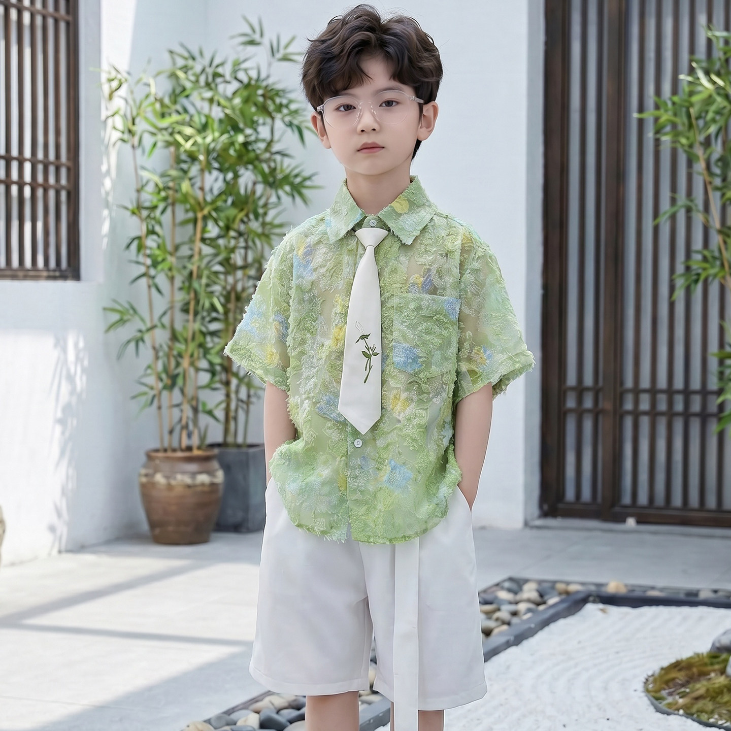 男童夏季背带裤套装新款休闲穿搭