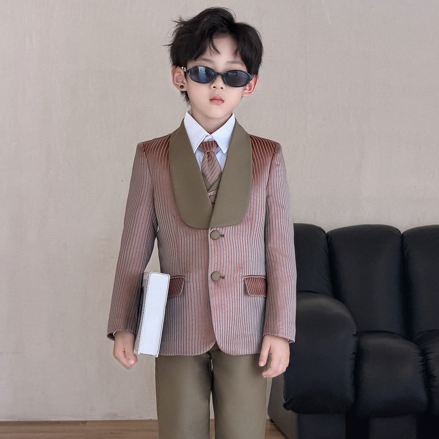 男童英伦风西装套装主持演出服