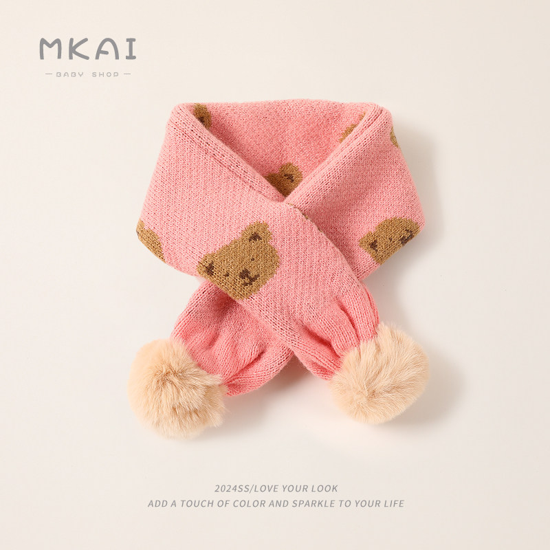 儿童围巾秋冬季宝宝韩版保暖加厚针织围脖男女孩卡通小熊护颈脖套,童装/婴儿装/亲子装,围巾,淘宝优惠券,粉丝福利购,淘宝优惠卷