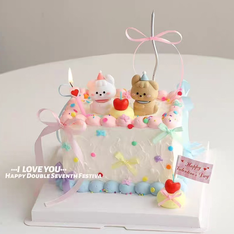 2.14情人节可爱情侣修狗蛋糕装饰摆件love双面旗樱桃蜡烛烘焙装扮,节庆用品/礼品,蛋糕/烘焙装饰用品,淘宝优惠券,粉丝福利购,淘宝优惠卷