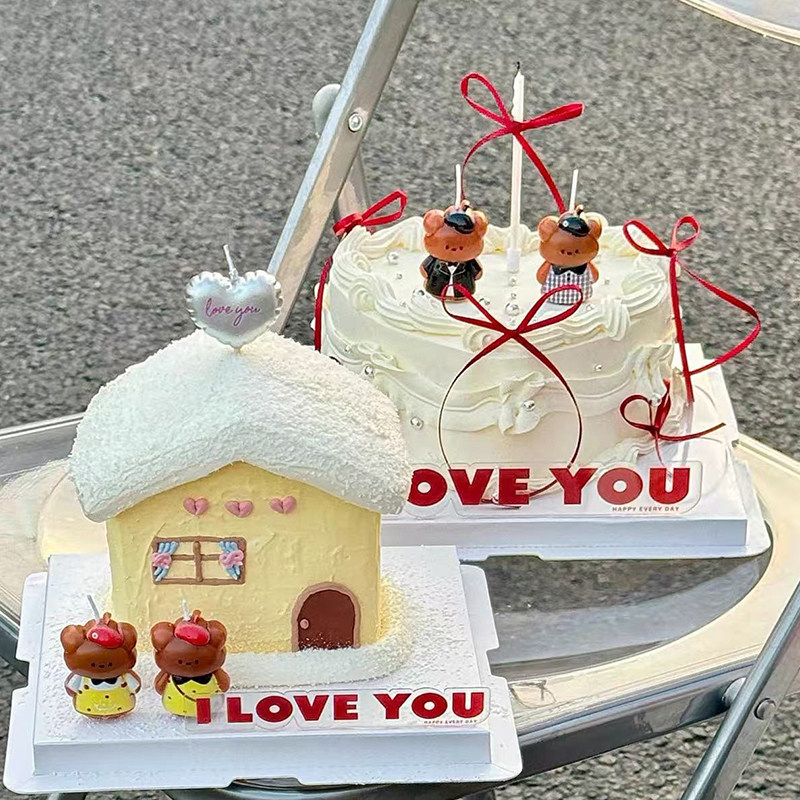 2.14情人节红色iloveyou亚克力蛋糕装饰情侣告白小熊蜡烛装扮插件,节庆用品/礼品,蛋糕/烘焙装饰用品,淘宝优惠券,粉丝福利购,淘宝优惠卷