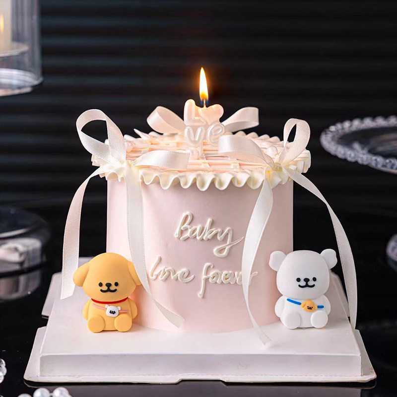 烂漫氛围感2.14白色情人节情侣告白背包小狗蛋糕装饰摆件丝带装扮,节庆用品/礼品,蛋糕/烘焙装饰用品,淘宝优惠券,粉丝福利购,淘宝优惠卷