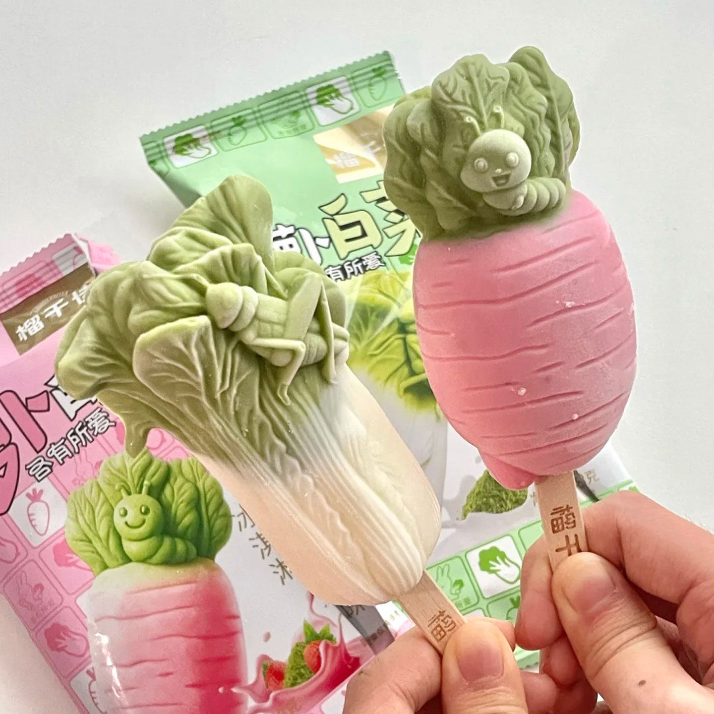 新品5支 罗森同款网红萝卜白菜雪糕草莓牛乳抹茶冰淇 芭乐冰激凌
