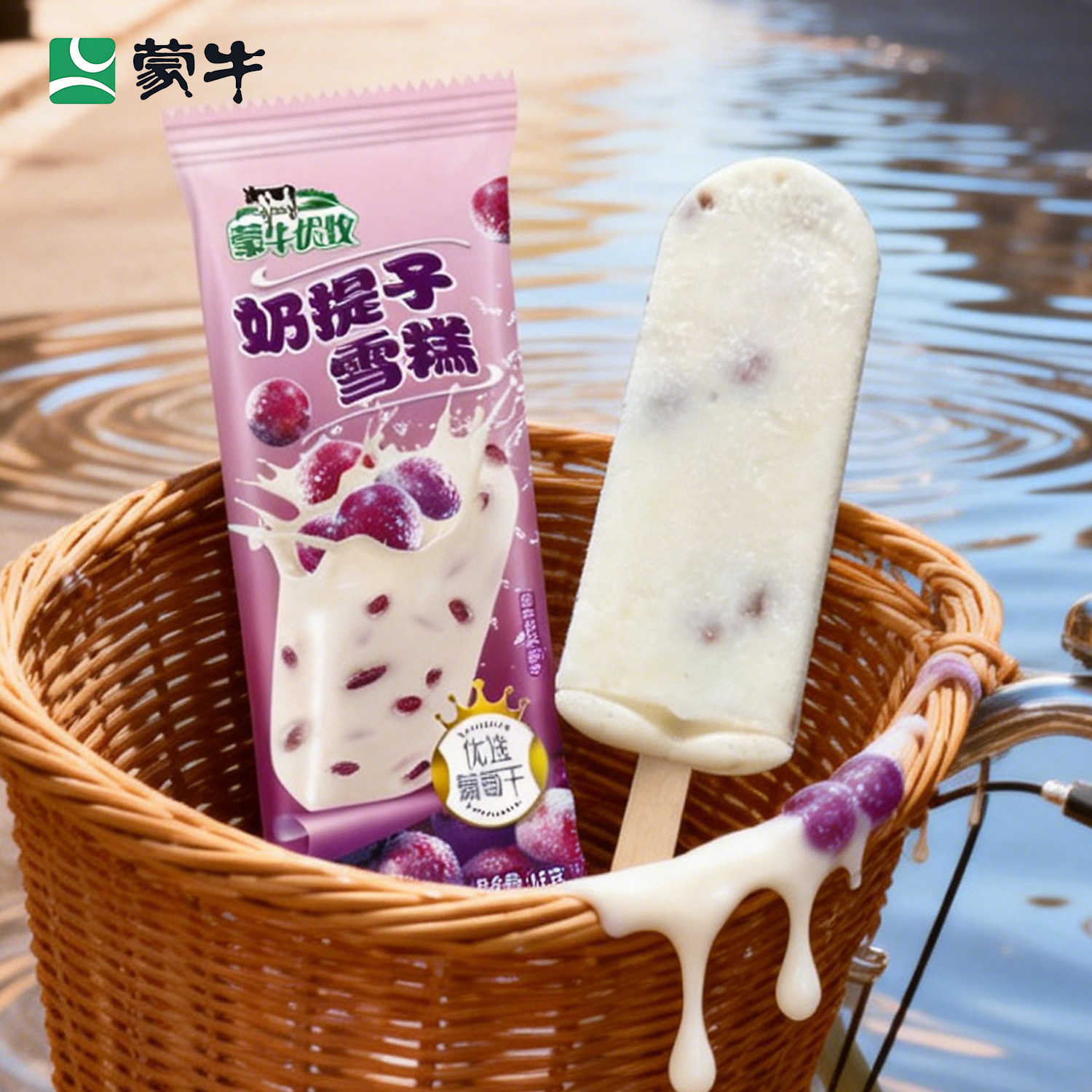 3支 蒙牛雪糕奶提子 葡萄干夹心冰淇淋牛奶水果冰棒 冰糕冰棍批发