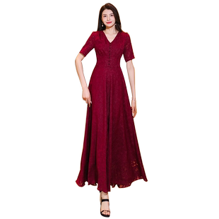 清仓福利连衣裙女夏季2025年新款减龄沙滩裙气质到脚踝超长裙子