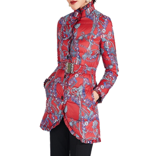 清仓轻便花色羽绒服女短款时尚气质小个子冬季新款白鸭绒洋气收腰