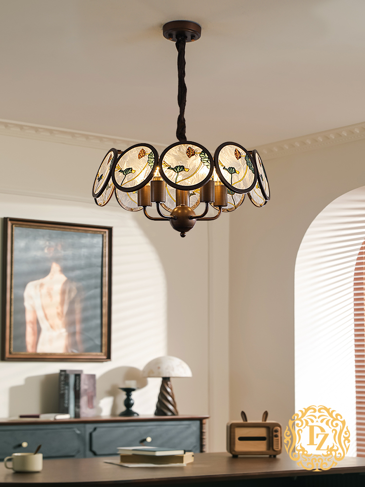 帝赞 餐厅吊灯新中式中古风设计师法式中国风宋式美学吧台岛台灯