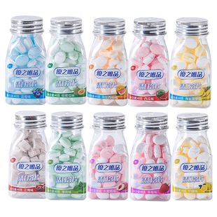 优之唯品维C清口含片40g瓶无糖薄荷糖果水果清新口气接吻润喉糖