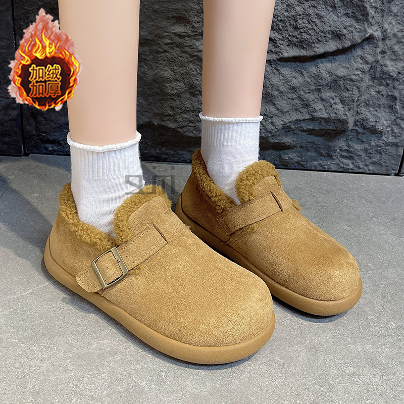女童百搭棉鞋2025新款秋冬季女孩加绒保暖勃肯鞋防滑雪地棉鞋子