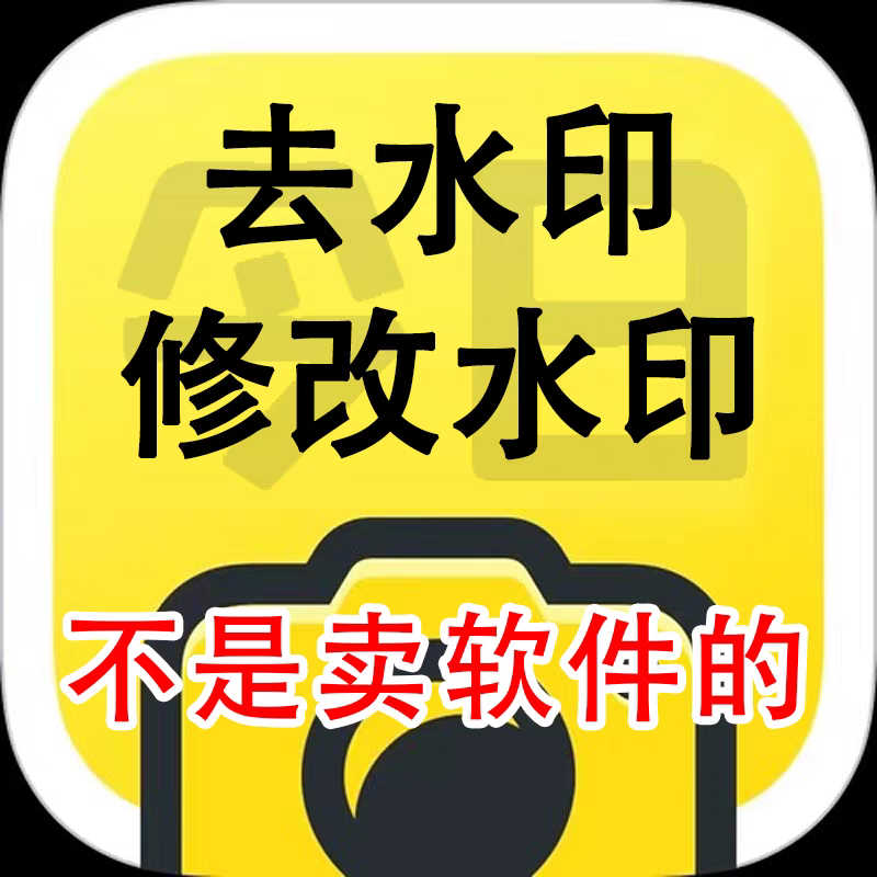 照片去水印PDF删除水印高清改水印人工去除图片加水印视频加水印