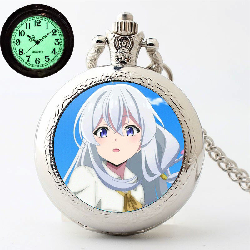 夜光怀表魔女之旅伊蕾娜图片定制学生时钟表项链男女创意礼物甜美