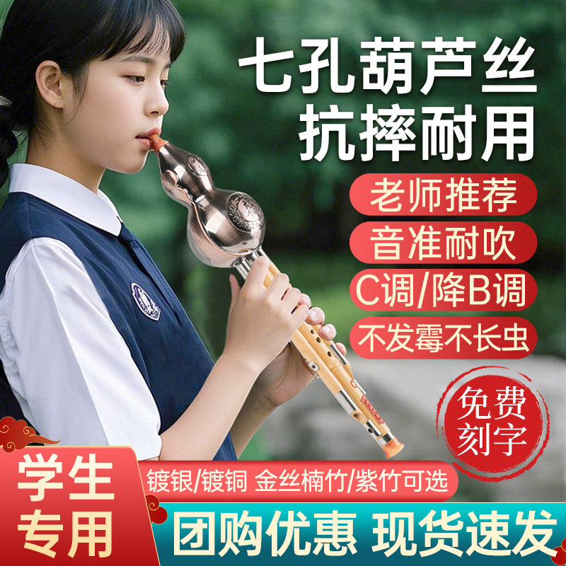 七孔葫芦丝乐器小学生c调成人降b图片