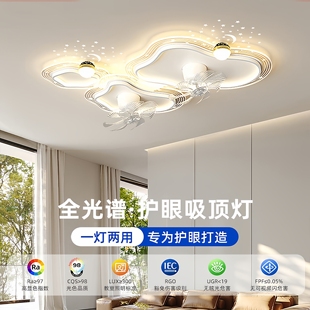 风扇灯网红2025年新款创意摇头卧室吸顶灯现代简约大气客厅主灯