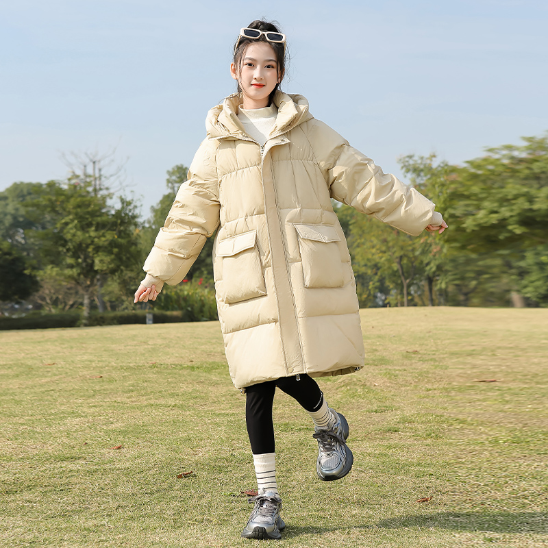长款加厚儿童宽松羽绒服童装女孩