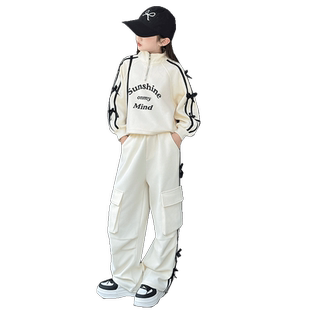 大童时尚春装套装2026新款时髦运动两件套衣服女童初中学生春秋潮