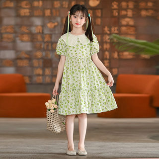 女童裙子夏季2025新款儿童韩版洋气8碎花9公主裙10大童12岁连衣裙