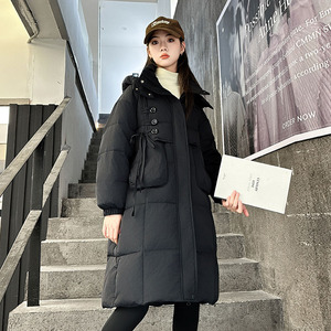 女大童羽绒服长款儿童洋气韩版高初中学生12女童冬季15岁加厚外套