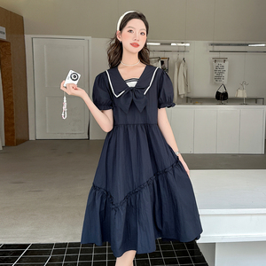 夏季新款女大童学院风连衣裙