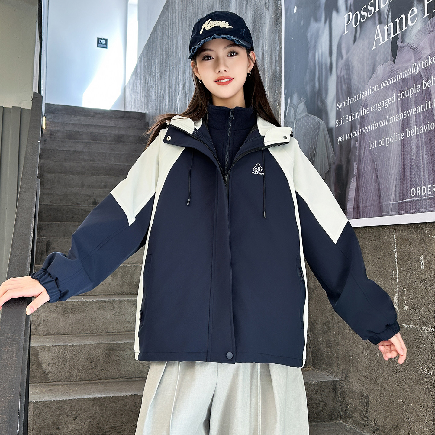 女大童秋冬款外套三合一可拆卸女童洋气初高中学生加厚夹棉冲锋衣,童装/婴儿装/亲子装,风衣,淘宝优惠券,粉丝福利购,淘宝优惠卷