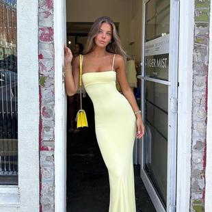 layered camisole anti backless dress penetration Double