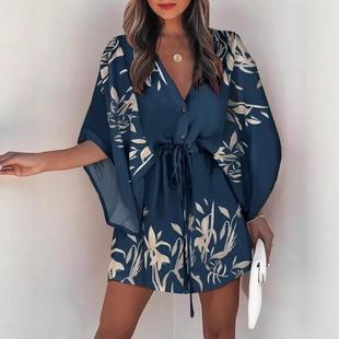 Skirt Word Collar Strap Short Feifei Sleeve