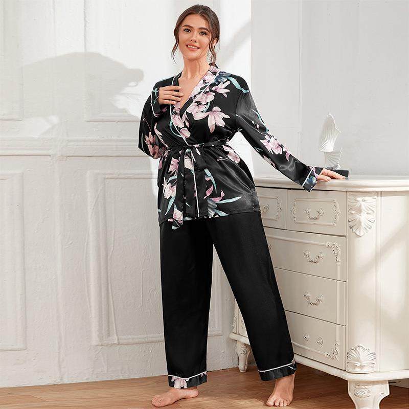 Large pajamas, women's cardigans, lace up nightgowns,