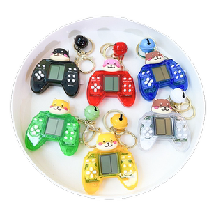 迷你游戏机挂件钥匙扣小型怀旧儿童掌上俄罗斯方块游艺机解压玩具