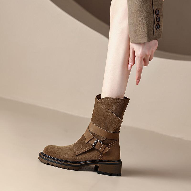 美拉德西部牛仔短靴女