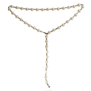 珍珠腰链配裙子高级感小众装饰连衣裙链条水钻细腰带2025新款配饰