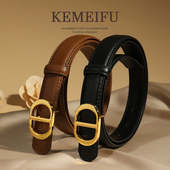 皮带女真皮牛皮腰带女款 饰设计感小众百搭黑色 装 2025新款 配牛仔裤