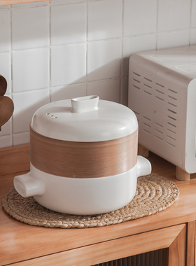 日式蒸笼砂锅炖锅家用蒸锅陶瓷锅燃气耐高温小沙锅煤气灶专用石锅