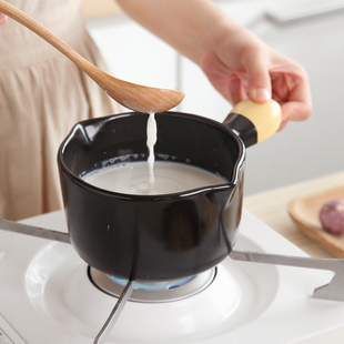 乐狮砂锅小奶锅一人食泡面煮热牛奶小锅可爱宝宝辅食锅陶瓷耐高温