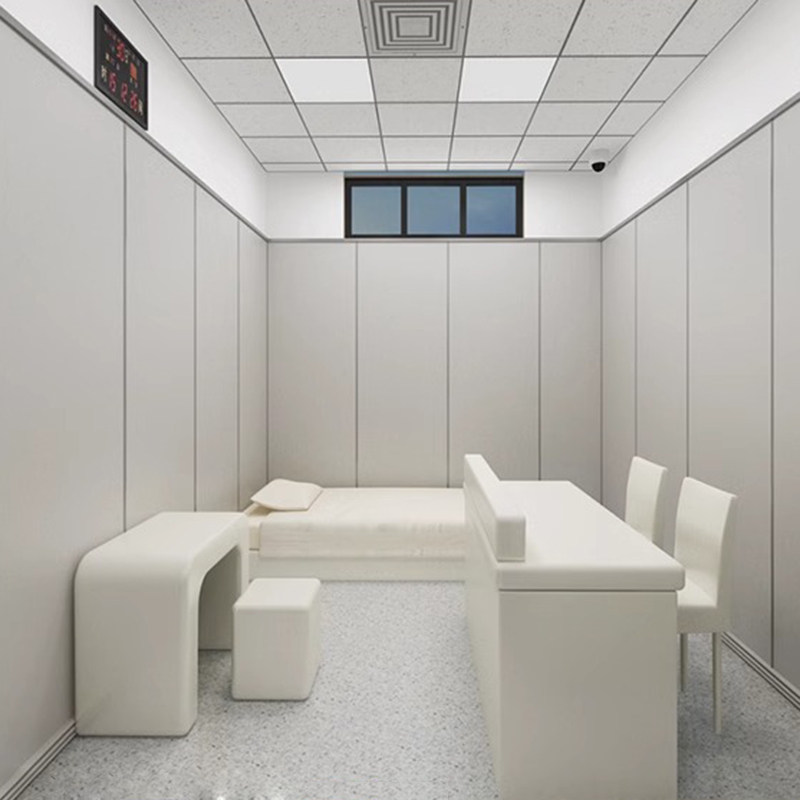 适用监狱看守所谈话室软包防撞桌子椅子留置室家具谈话桌定制皮革,商业/办公家具,审讯/审判桌,淘宝优惠券,粉丝福利购,淘宝优惠卷