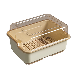 碗筷收纳盒家用多功能带盖沥水置物架碗柜收纳盒厨房放碗碟防尘架