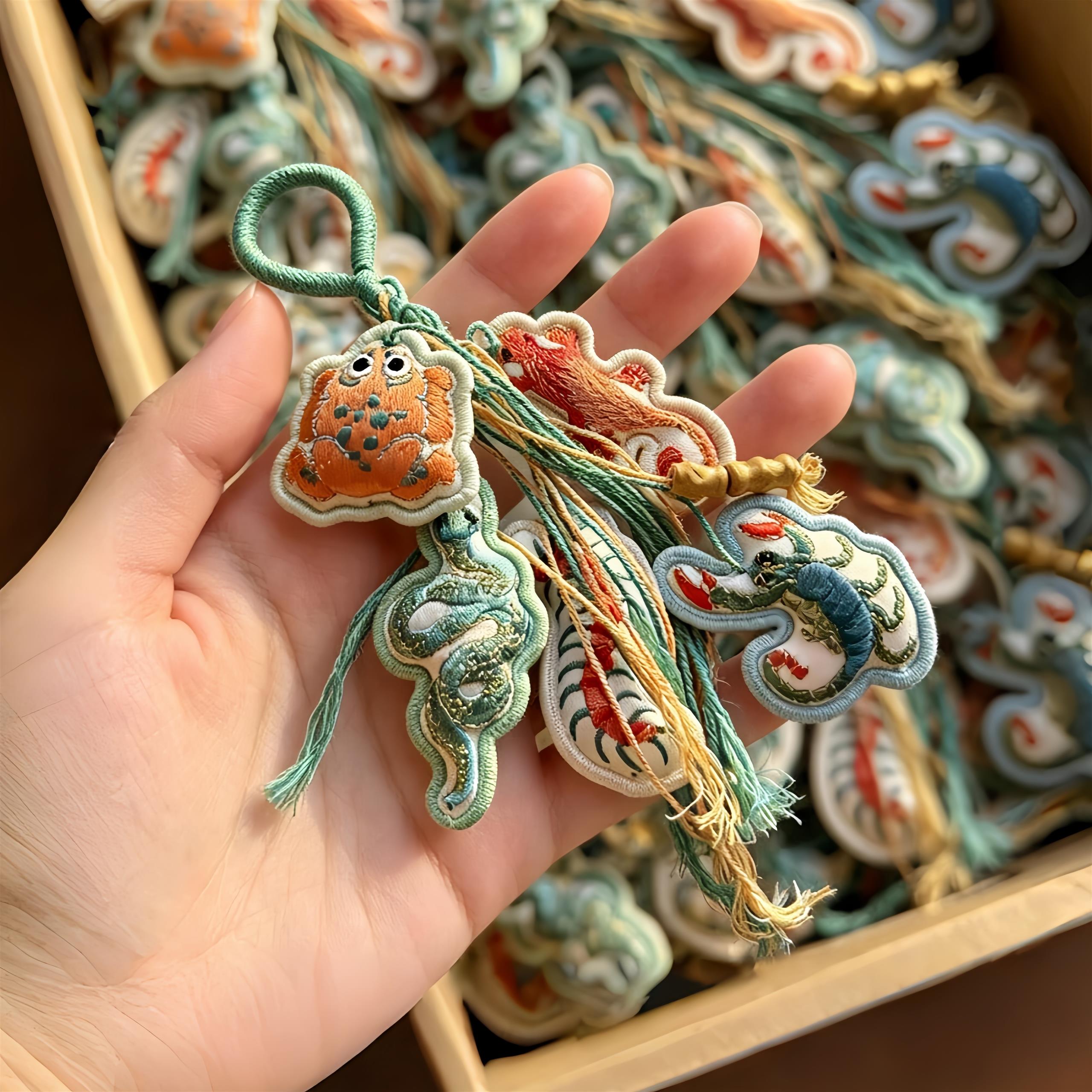 非遗刺绣五毒挂件端午节门
