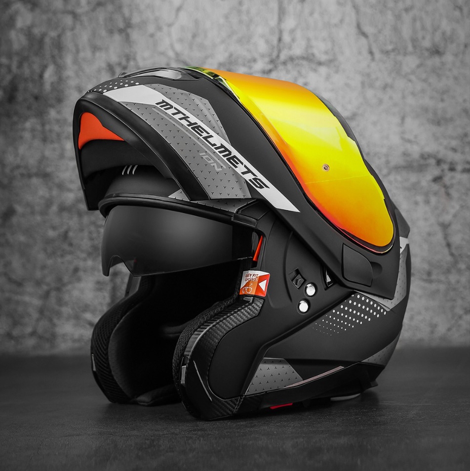 西班牙mt摩托车头盔sv揭面盔全盔男双镜片截面盔加大号女大头围盔