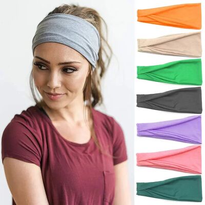 Women Headband Twist Cotton Sport Wide Turban Twisted Knotte