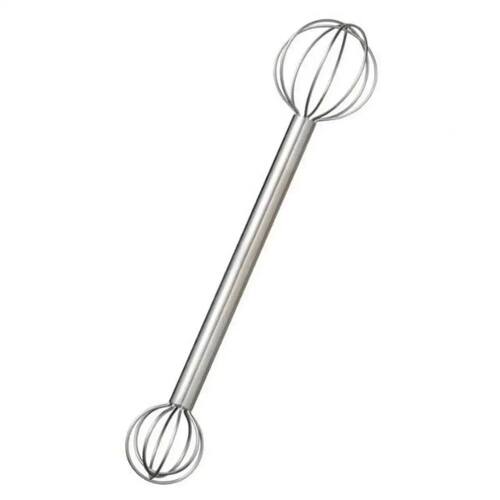 Double Head Stainless Steel Hand Whisk, Manual Egg Cream Flo