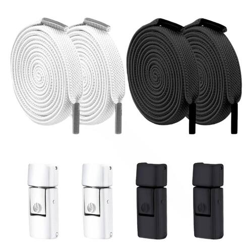 Elastic No Tie Shoe Laces Shoe Buckles Design Shoelaces for