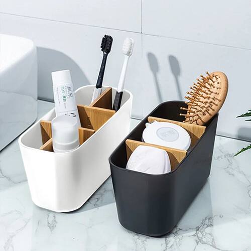 Bamboo Electric toothbrush Holder Razor Makeup Brush Storage