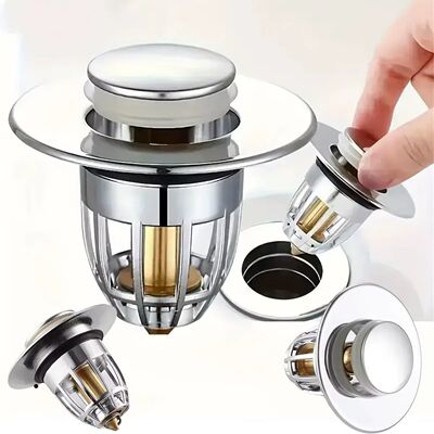 Sink anti-splash core drain filter, bathtub drain plug, pres