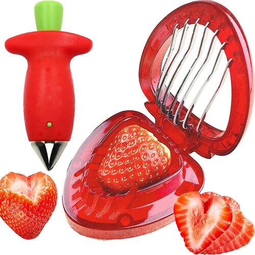 1/2PCS Strawberry Huller Stem Remover And Strawberry Slicer