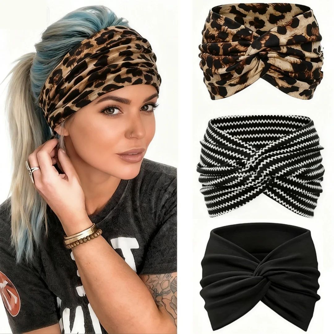 Loose Sports Headband for Women, Yoga Elastic Headband for R图片