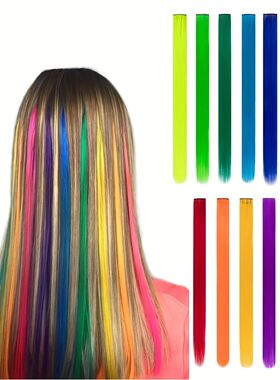 13 Colors Colorful Party Highlight Clip in Straight Hair Ext